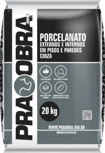 Argamassa Porcelanato cinza PRAOBRA saco 20 kg