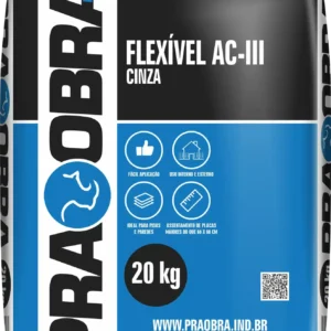 Argamassa Flexível AC-III Cinza PRAOBRA saco 20 kg