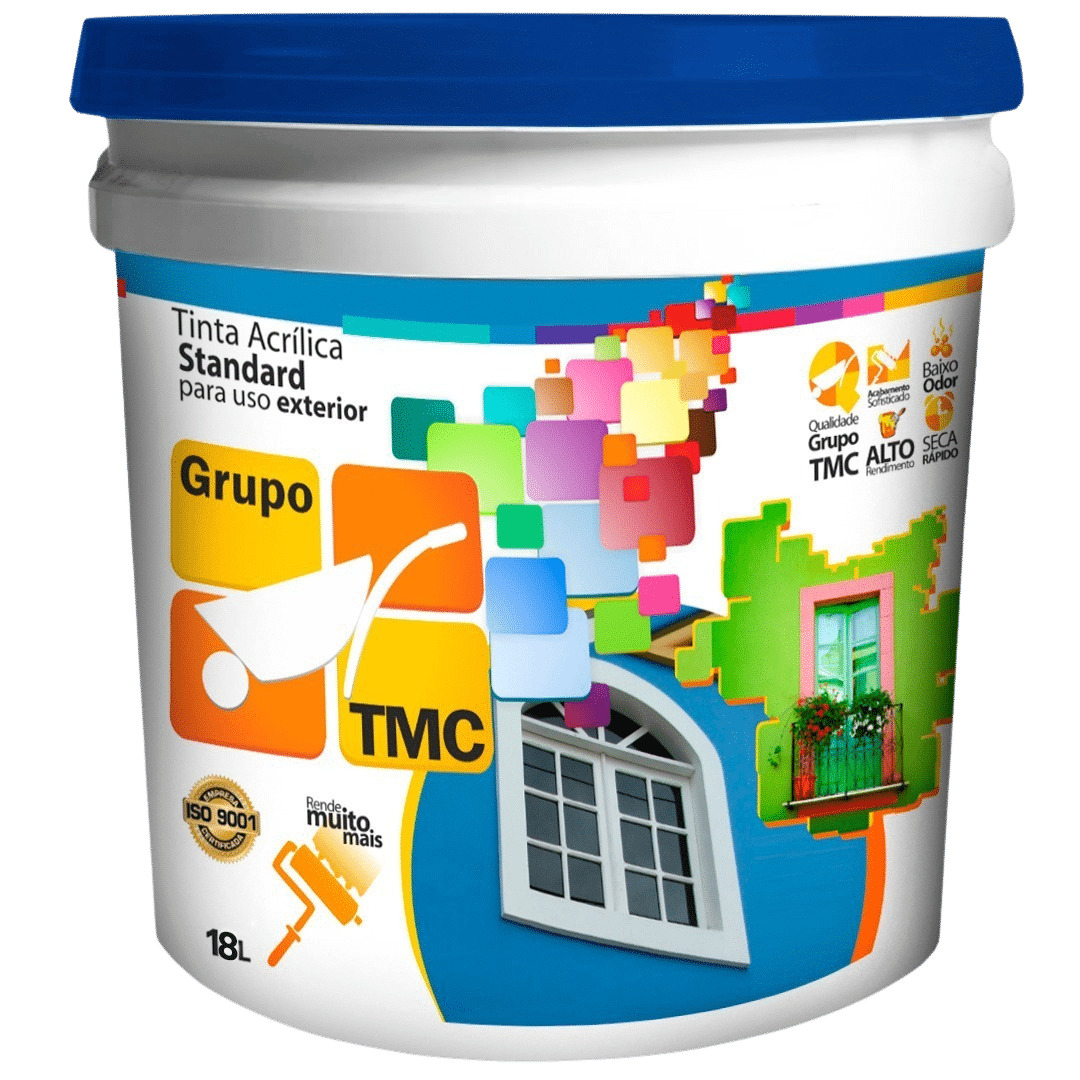 Tinta Acrilica Standart uso exterior Grupo TMC Balde 18 litros