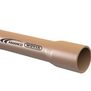 Tubo soldavel PVC Marrom vara de 6 metros 50mm Amanco